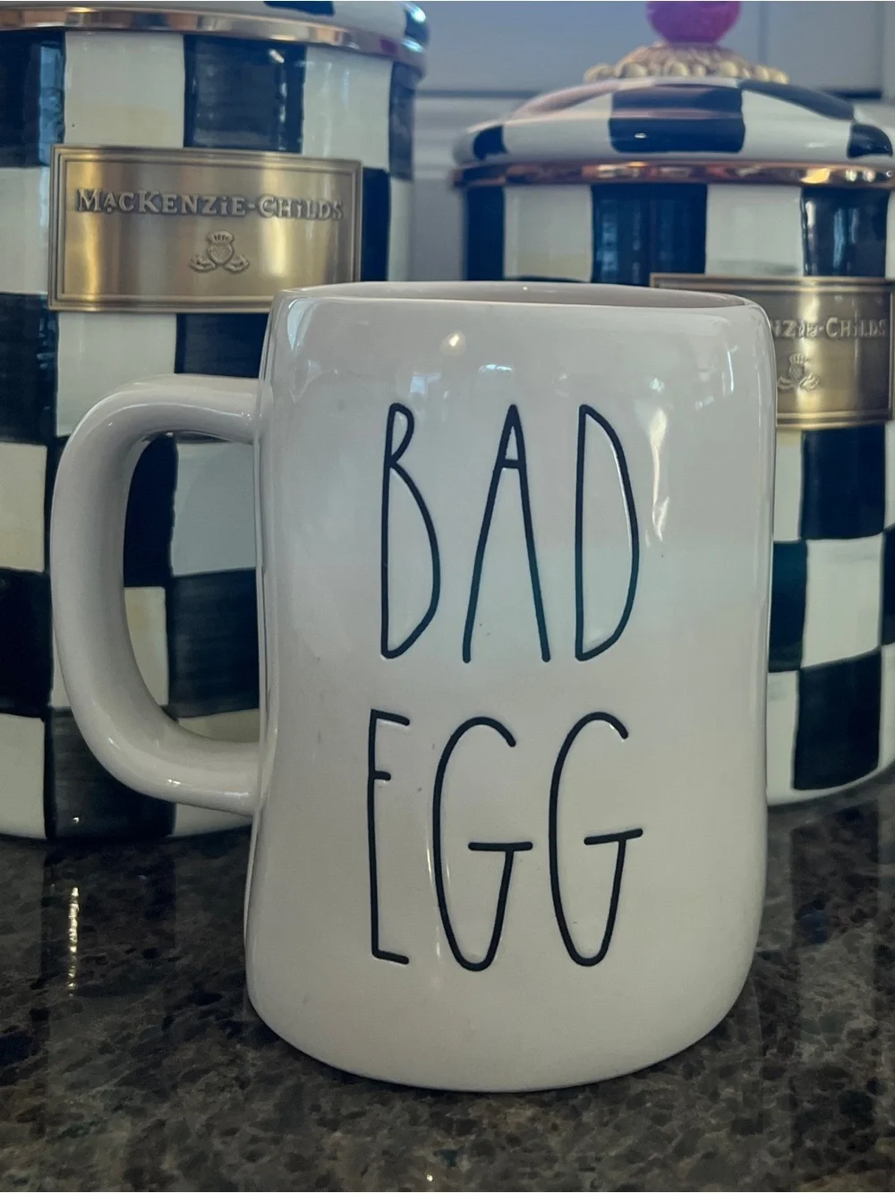 Rae Dunn Dual Sided GOOD EGG/BAD EGG Mug